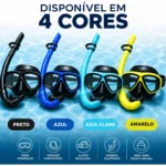 Kit Óculos Mergulho Snorkel Profissional