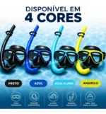 Kit Óculos Mergulho Snorkel Profissional